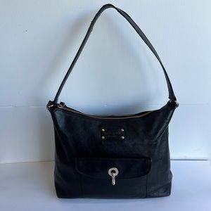 Kate Spade Serena Black Pebbled Leather Shoulder Bag